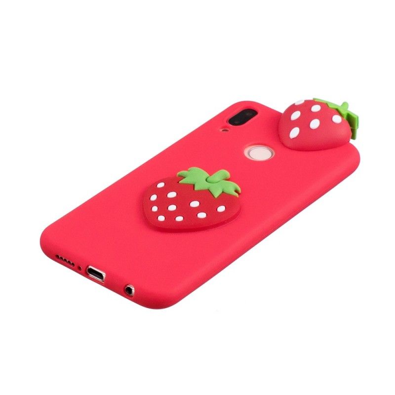 Cover for Huawei P20 Lite 3D Jordbær