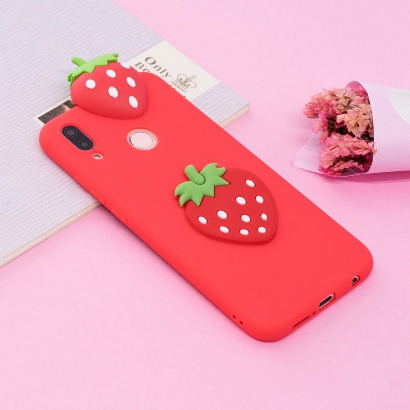 Cover for Huawei P20 Lite 3D Jordbær