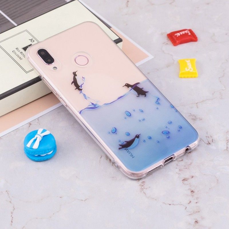 Cover Huawei P20 Lite Gennemsigtigt Pingvinspil