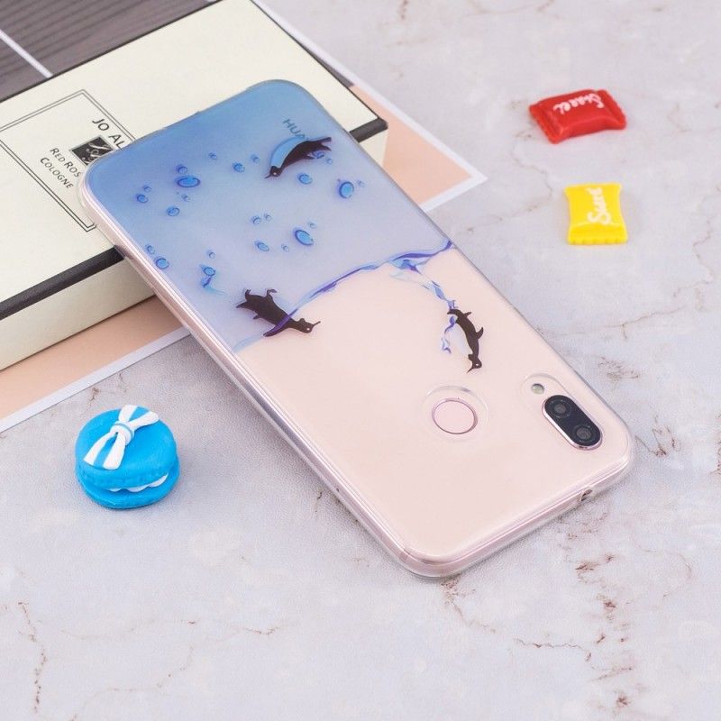Cover Huawei P20 Lite Gennemsigtigt Pingvinspil