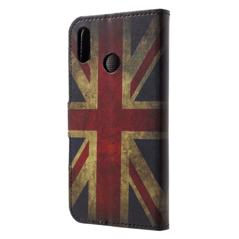 Flip Cover Læder for Huawei P20 Lite Englands Flag