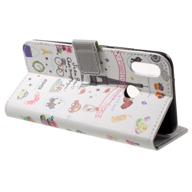 Flip Cover Læder for Huawei P20 Lite Jeg Elsker Paris