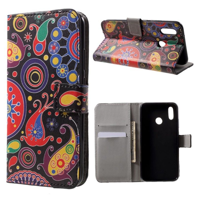 Flip Cover Læder Huawei P20 Lite Galakse Design