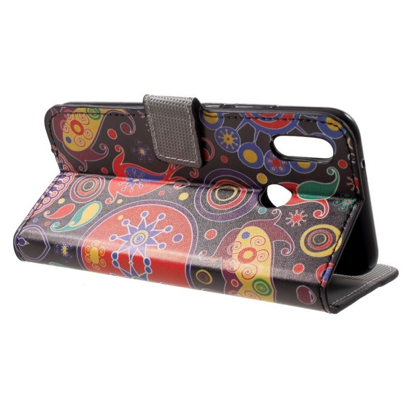 Flip Cover Læder Huawei P20 Lite Galakse Design