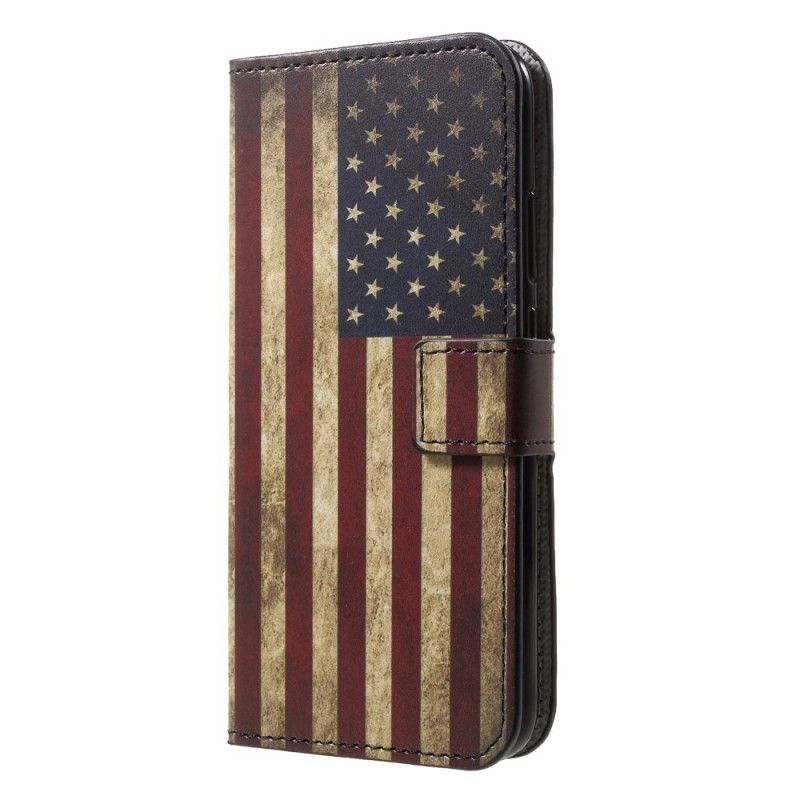 Flip Cover Læder Huawei P20 Lite Usa Flag