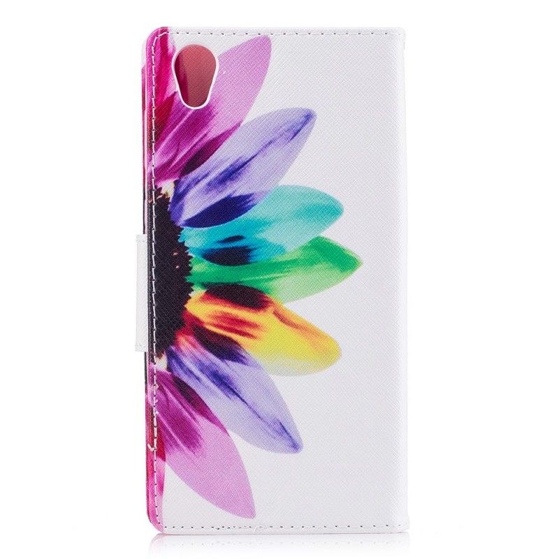 Flip Cover Læder Sony Xperia L1 Akvarelblomst Original