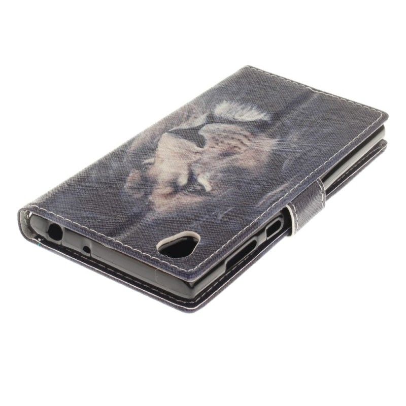 Flip Cover Læder Sony Xperia L1 Drømmende Løve
