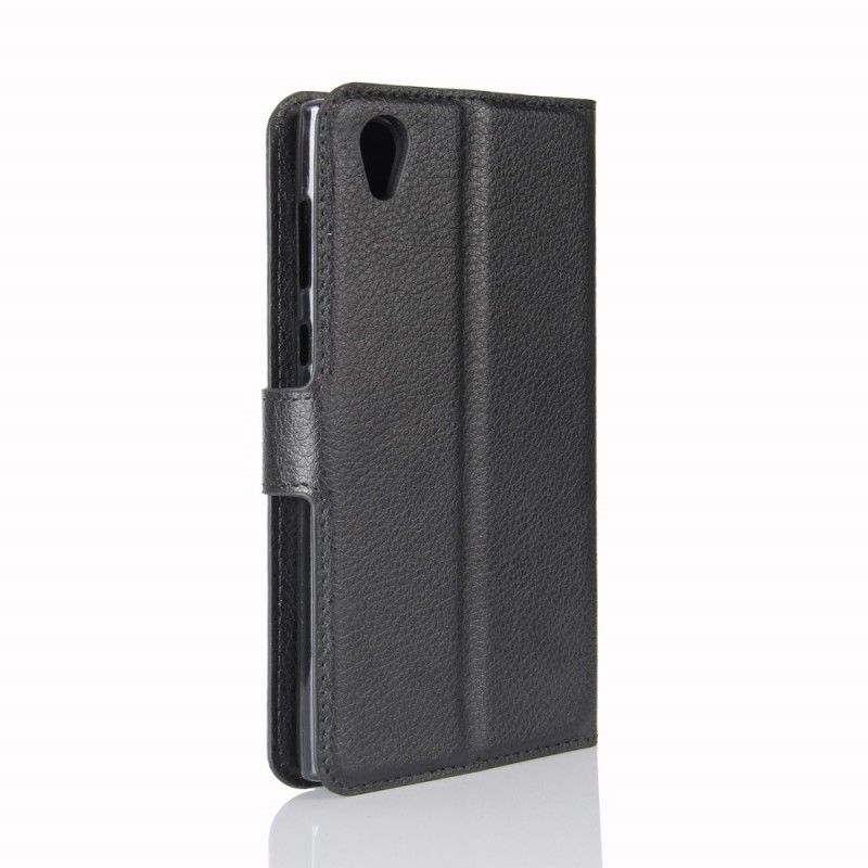 Flip Cover Læder Sony Xperia L1 Magenta Klassisk Original