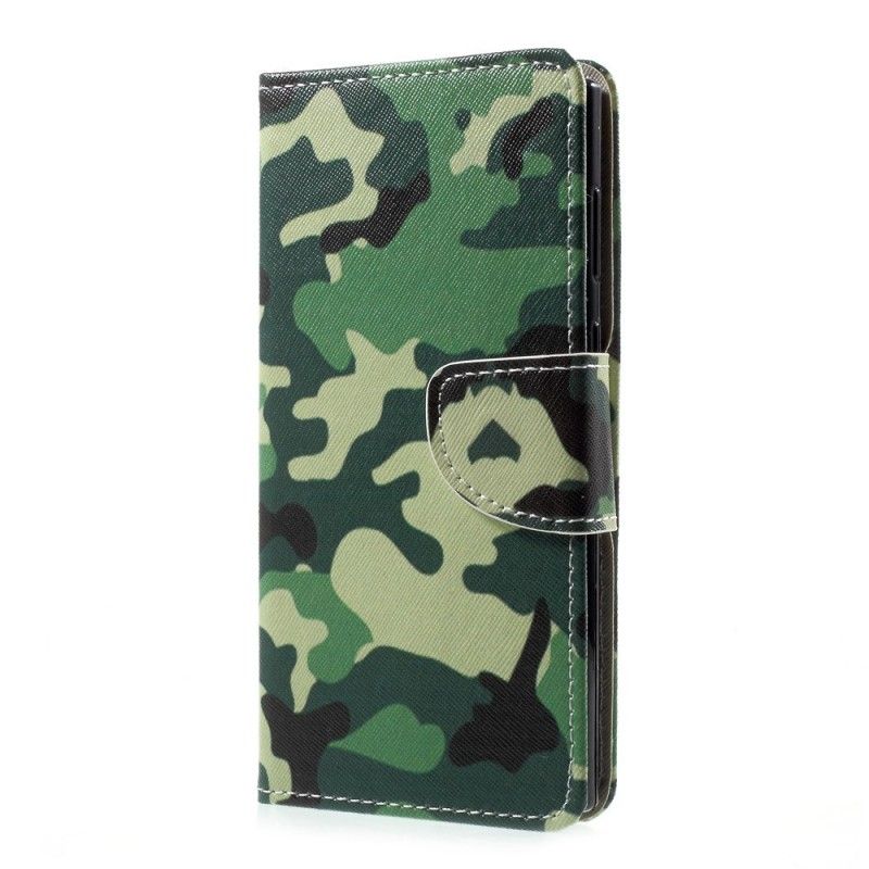 Flip Cover Læder Sony Xperia L1 Militær Camouflage Original