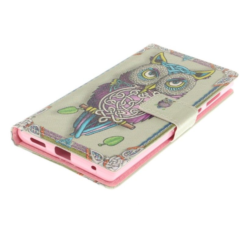 Flip Cover Læder Sony Xperia L1 Stammeugle Beskyttelse