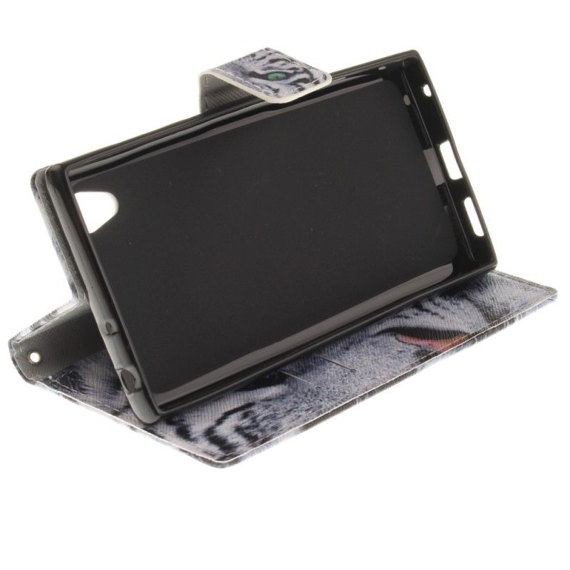 Flip Cover Læder Sony Xperia L1 Tigeransigt