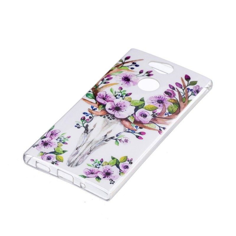 Cover Sony Xperia XA2 Fluorescerende Blomstret Elg