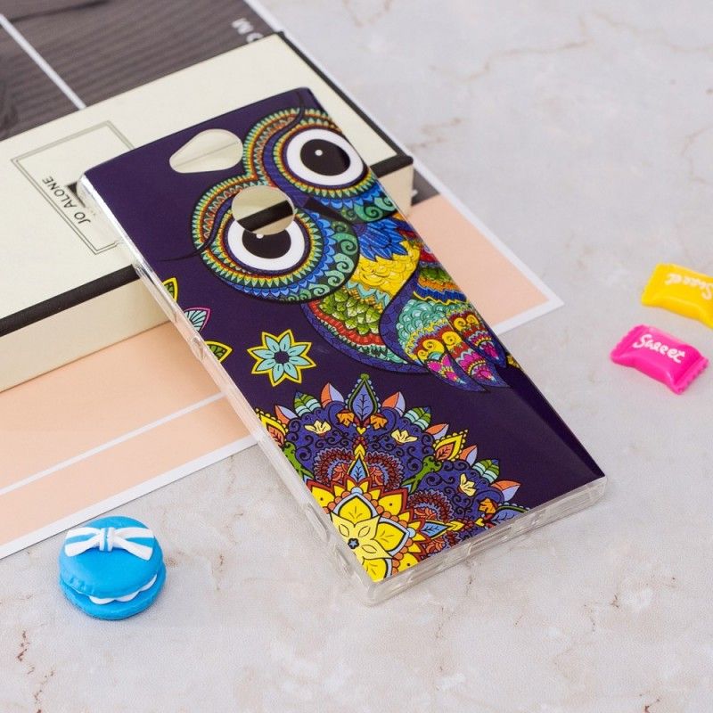 Cover Sony Xperia XA2 Fluorescerende Mandala Ugle