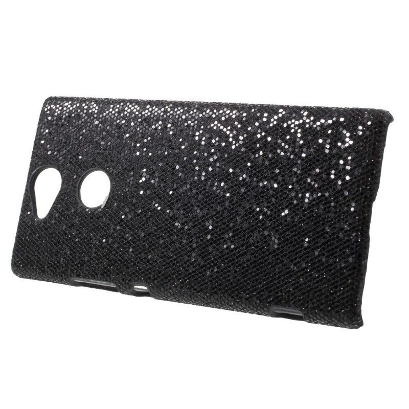 Cover Sony Xperia XA2 Sort Mobilcover Pailletter