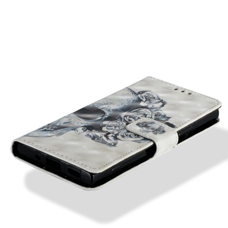 Flip Cover Læder Sony Xperia XA2 3D Blomsterskalle Beskyttelse