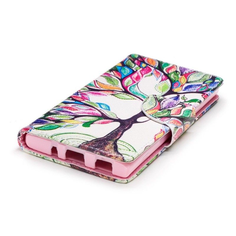 Flip Cover Læder Sony Xperia XA2 Farvet Træ Original