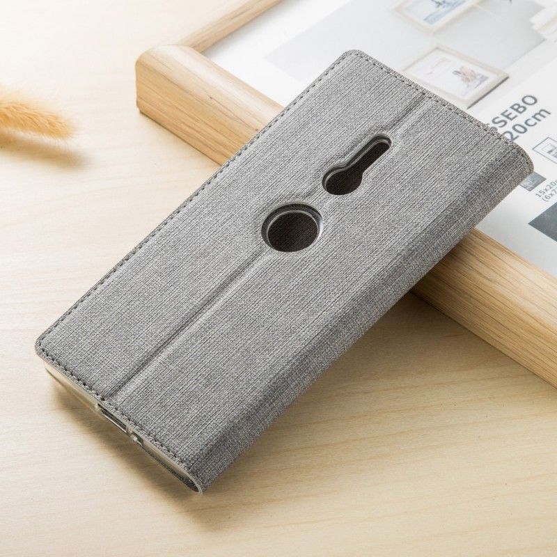 Læder Cover Sony Xperia XZ3 Golden Struktureret Original