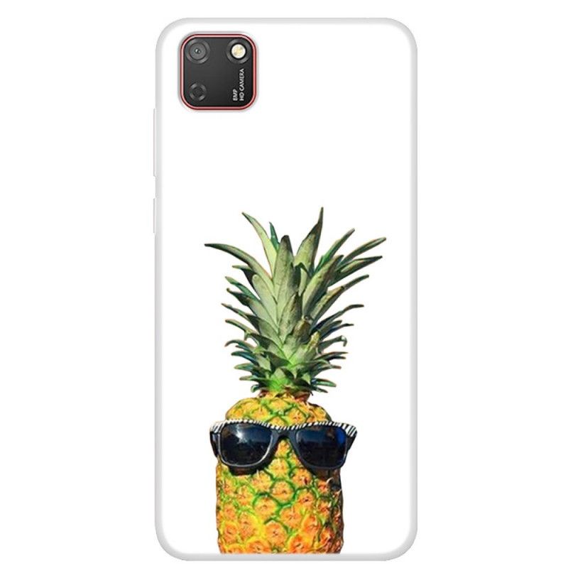 Cover Huawei Y5p Gennemsigtig Ananas Med Briller
