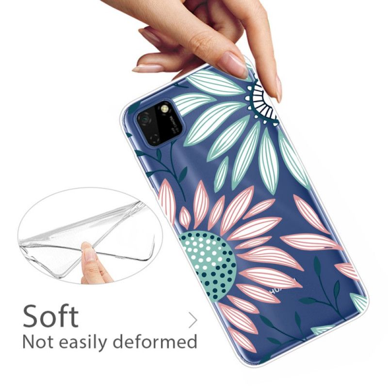 Cover Huawei Y5p Gennemsigtig En Blomst