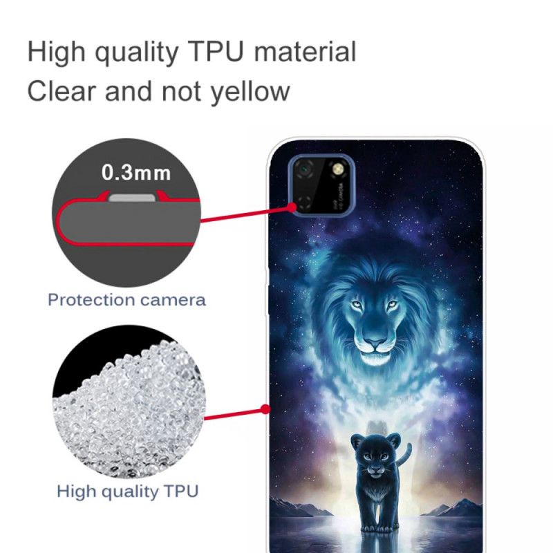 Cover Huawei Y5p Mobilcover Løveunge