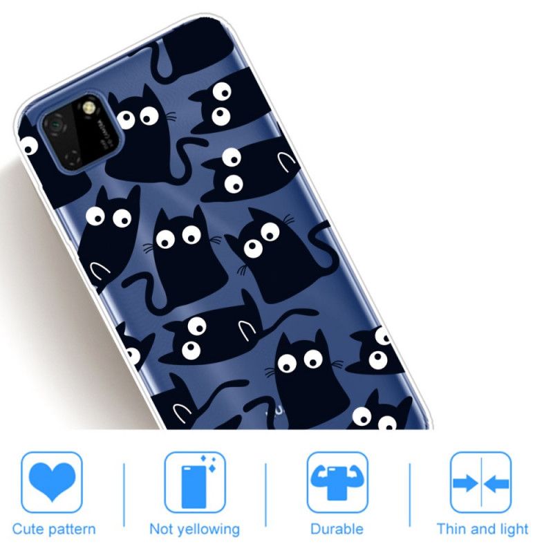 Cover Huawei Y5p Mobilcover Sorte Mus