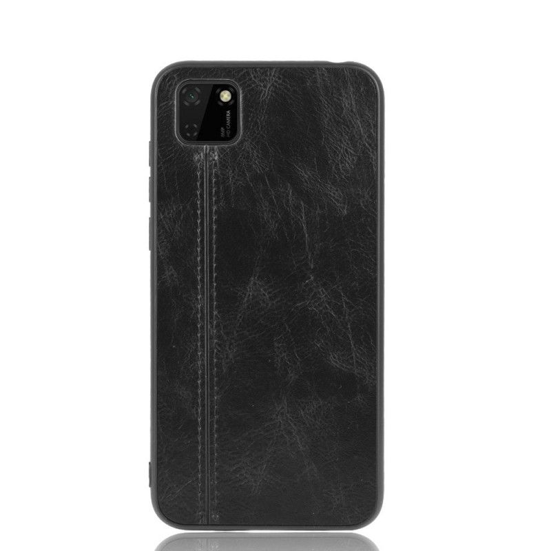 Cover Huawei Y5p Rød Mobilcover Søm I Læderstil