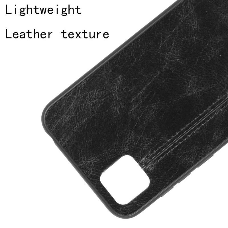 Cover Huawei Y5p Rød Mobilcover Søm I Læderstil