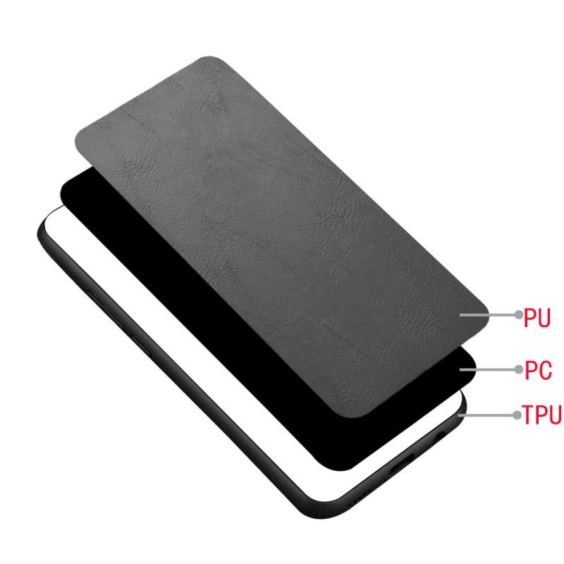 Cover Huawei Y5p Rød Mobilcover Søm I Læderstil