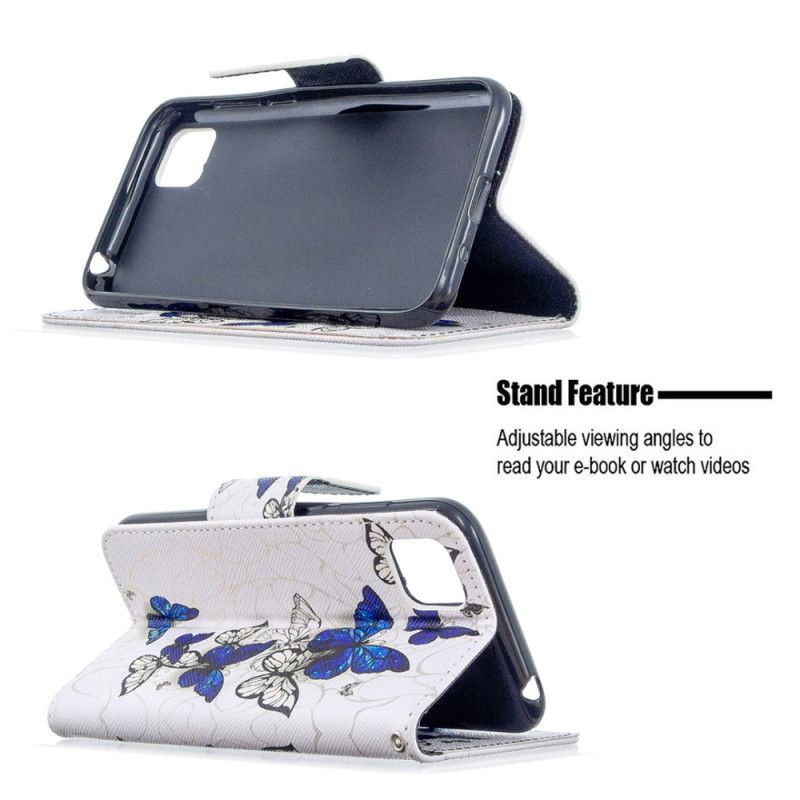 Flip Cover Huawei Y5p Mobilcover Kongesommerfugle