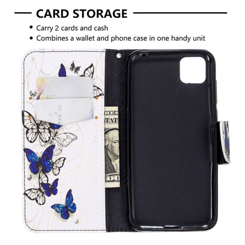 Flip Cover Huawei Y5p Mobilcover Kongesommerfugle