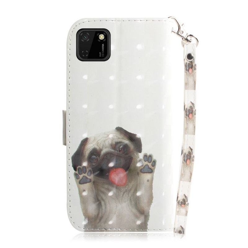 Flip Cover Læder Huawei Y5p Elsker Min Hund Med Rem