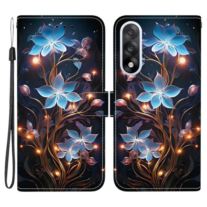 Flip Cover Oneplus Nord 5 Blå Blomster