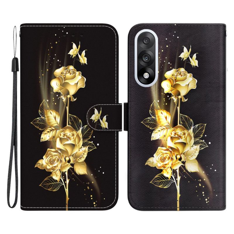 Flip Cover Oneplus Nord 5 Gyldne Roser