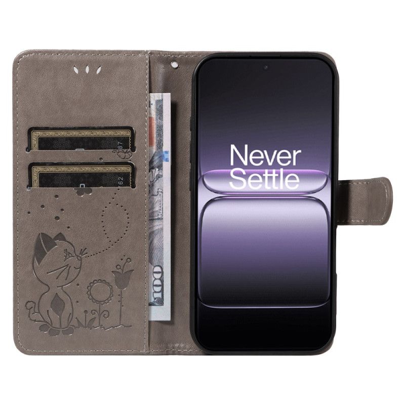 Læder Cover Oneplus Nord 5 Kat Og Bi