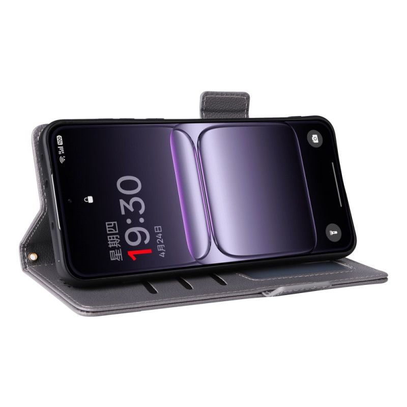 Læder Cover Oneplus Nord 5 Tekstureret Med Rem