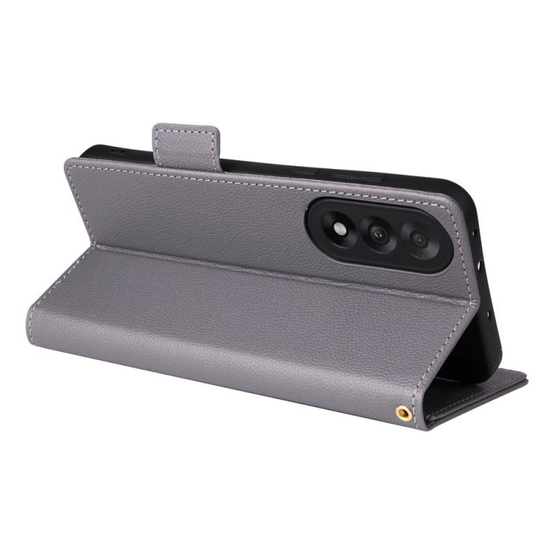 Læder Cover Oneplus Nord 5 Tekstureret Med Rem