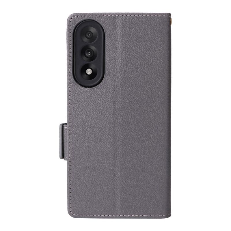 Læder Cover Oneplus Nord 5 Tekstureret Med Rem