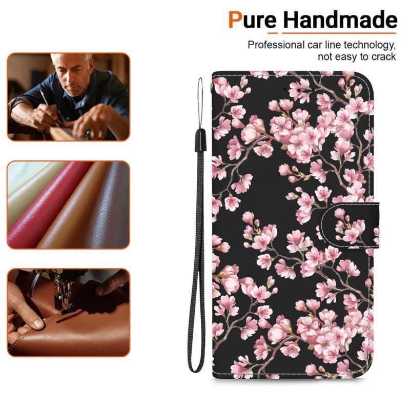 Læder Cover Oneplus Nord 5 Telefon Etui Blommeblomster