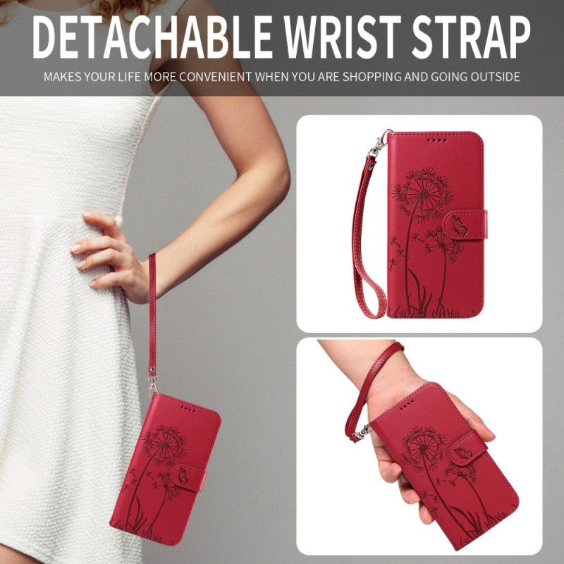 Læder Cover Oneplus Nord 5 Telefon Etui Mælkebøtter Med Stropper