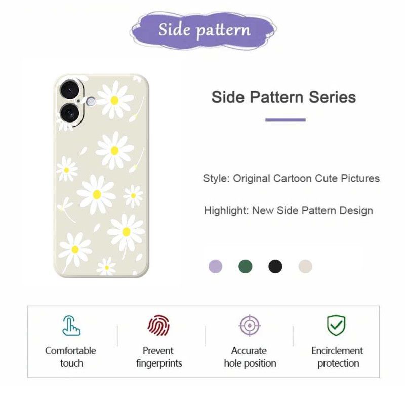 Cover iPhone 17 Flydende Silikone Margueritter