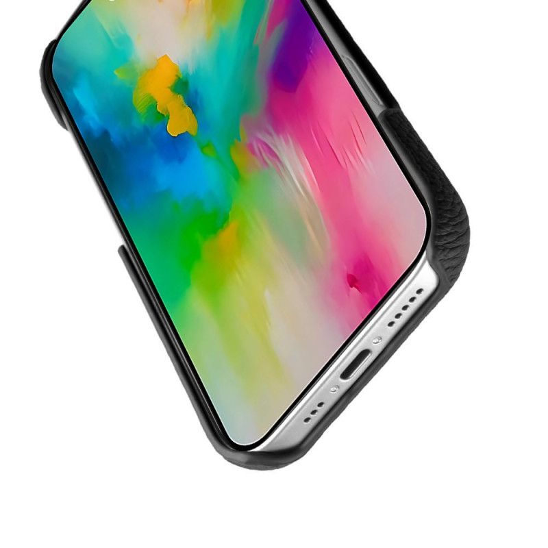 Cover iPhone 17 Kompatibel Med Magsafe Læder Og Mikrofiber