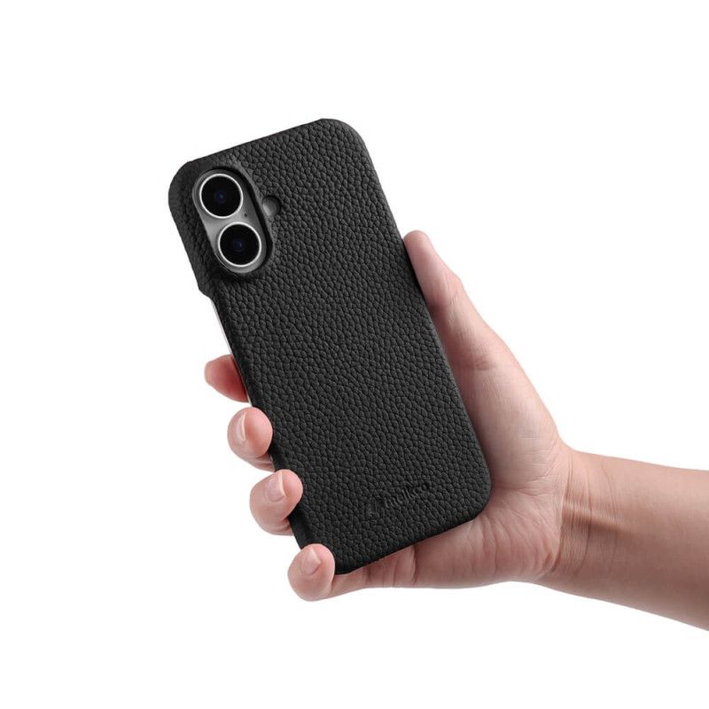 Cover iPhone 17 Kompatibel Med Magsafe Læder Og Mikrofiber