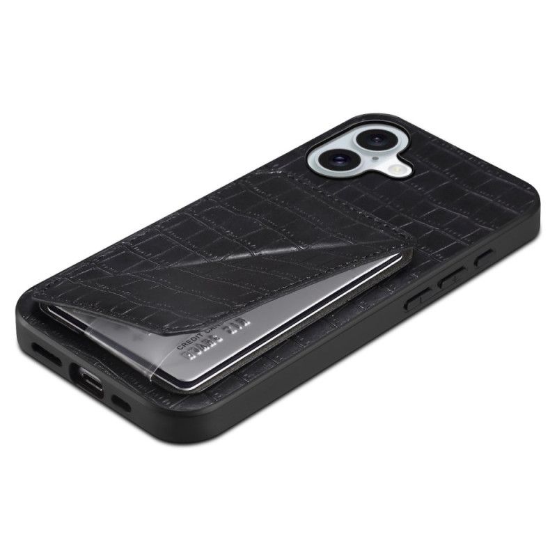 Cover iPhone 17 Kortholder Med Krokodilleeffekt