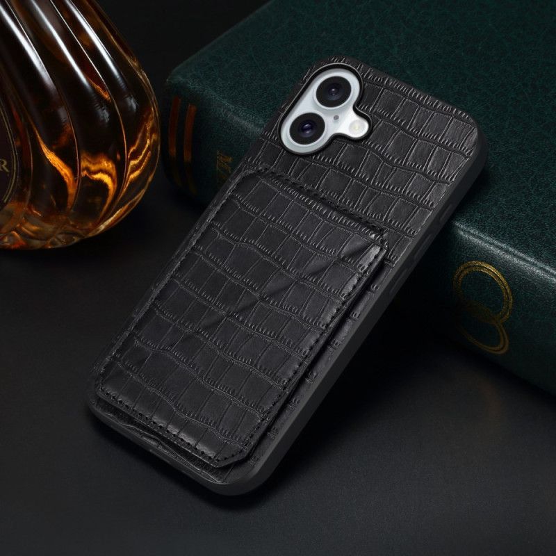 Cover iPhone 17 Kortholder Med Krokodilleeffekt