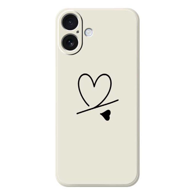 Cover iPhone 17 Telefon Etui Flydende Silikonehjerte