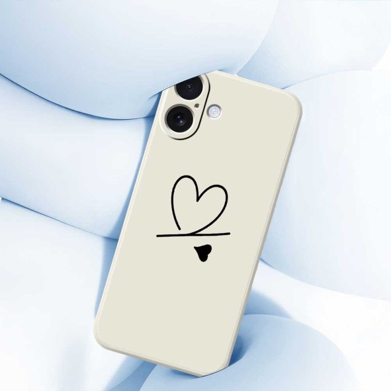 Cover iPhone 17 Telefon Etui Flydende Silikonehjerte