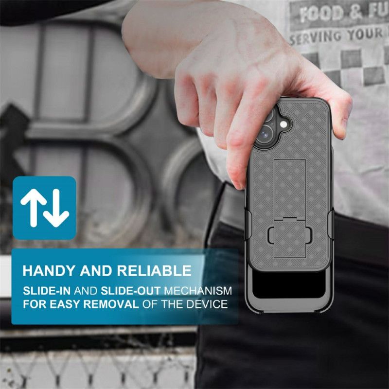 Cover iPhone 17 Telefon Etui Glidefunktion Med Støtteben Og Klips