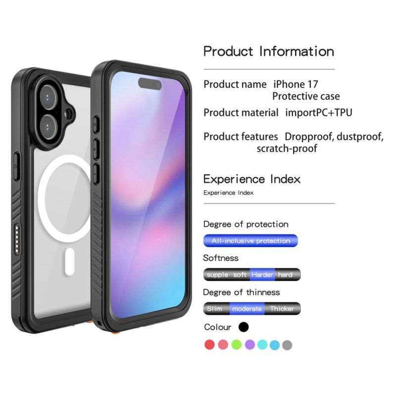 Cover iPhone 17 Telefon Etui Kompatibel Med Magsafe Vandtæt Fs/fm Serie Redpepper