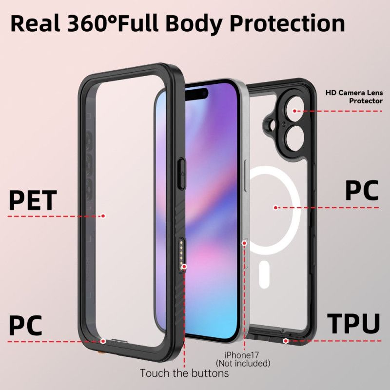 Cover iPhone 17 Telefon Etui Kompatibel Med Magsafe Vandtæt Fs/fm Serie Redpepper