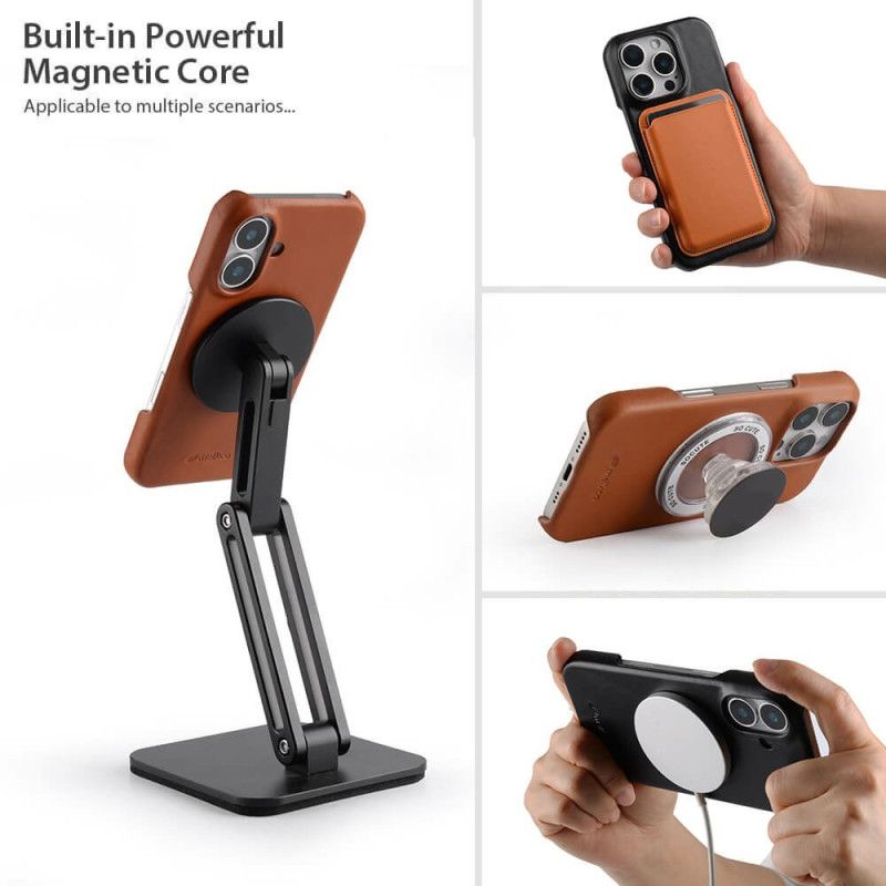 Cover iPhone 17 Telefon Etui Magsafe-kompatibel Vokset Læder